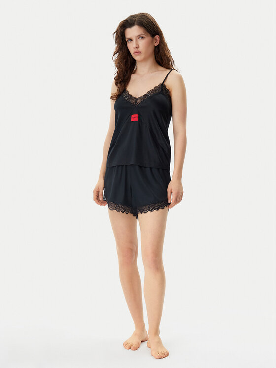 HUGO HUGO Pidžamas šorti Red Label 50531629 Melns Relaxed Fit