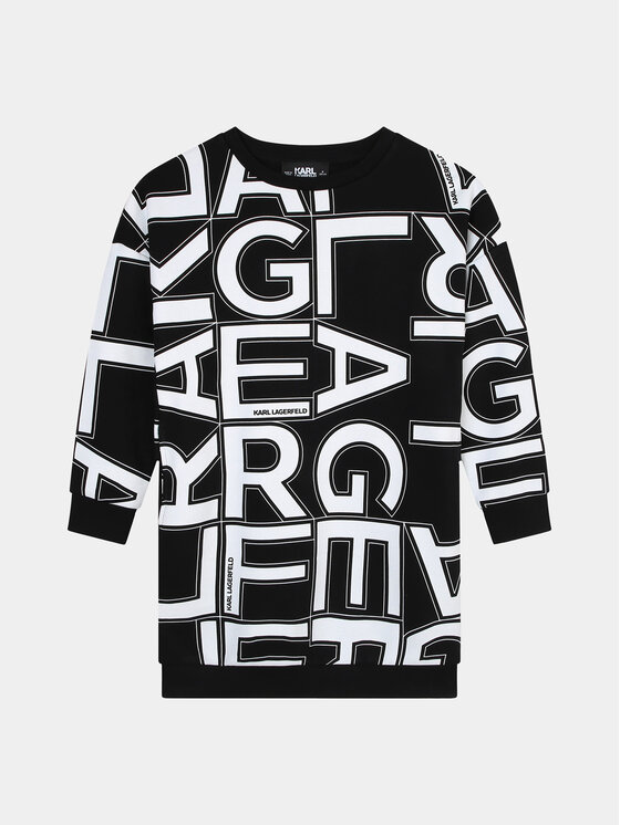 Karl Lagerfeld Kids Karl Lagerfeld Kids Φόρεμα υφασμάτινο Z12253 S Μαύρο Regular Fit