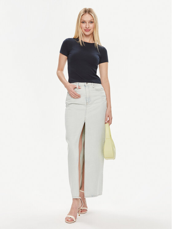 Vero Moda Vero Moda T-krekls Chloe 10306894 Tumši zils Tight Fit