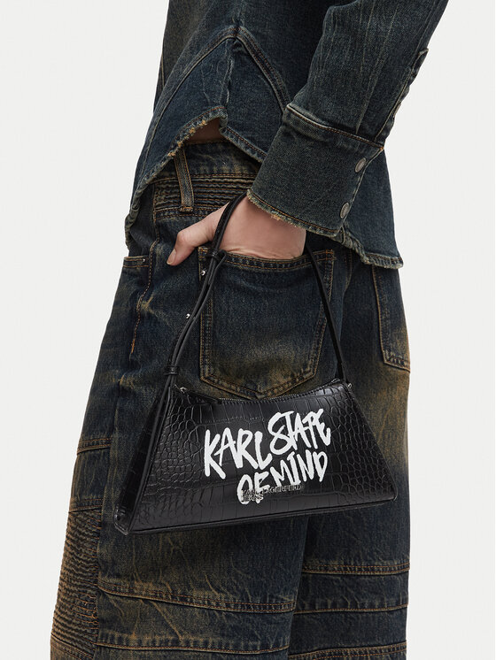 Karl Lagerfeld Jeans Ročna torba B3W30288 Črna