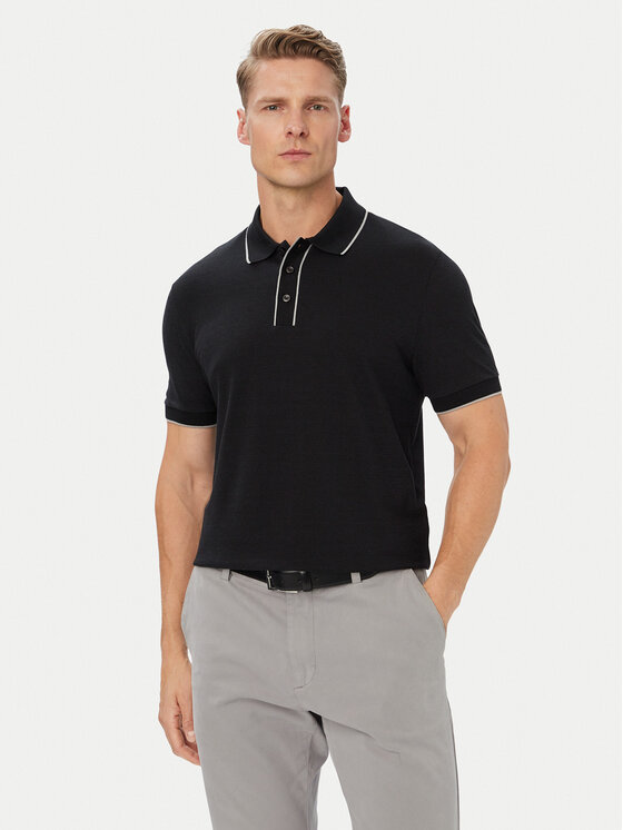 BOSS Tricou polo H-Parlay 81 50565735 Negru Regular Fit