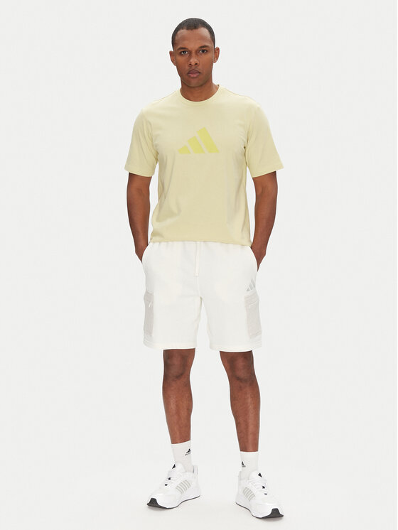 adidas adidas Тишърт Future Icons 3 Bar Logo JD4920 Жълт Regular Fit