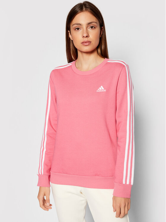 adidas Sweatshirt Essentials 3-Stripes H10193 Rose Standard Fit • Modivo.fr