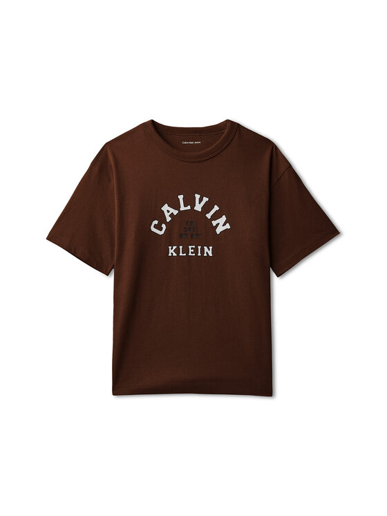 Calvin Klein Jeans Calvin Klein Jeans Тишърт Varsity Graphic IB0IB02637 Кафяв Regular Fit