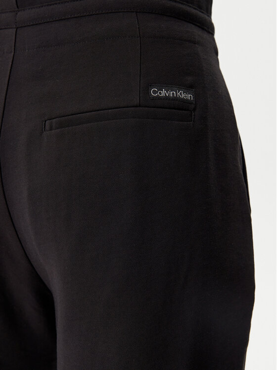 Calvin Klein Jeans Calvin Klein Jeans Kalhoty z materiálu J20J225339 Černá Straight Fit