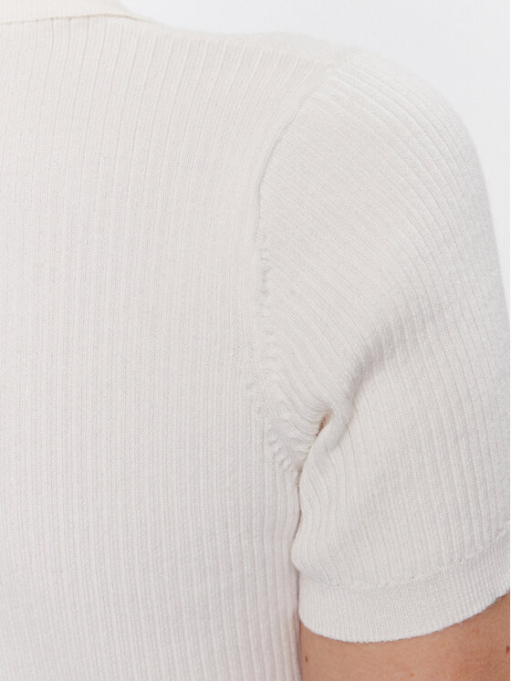 Tommy Jeans Tommy Jeans Kardigāns Tjw Button Thru Polo Sweater DW0DW15395 Écru Slim Fit