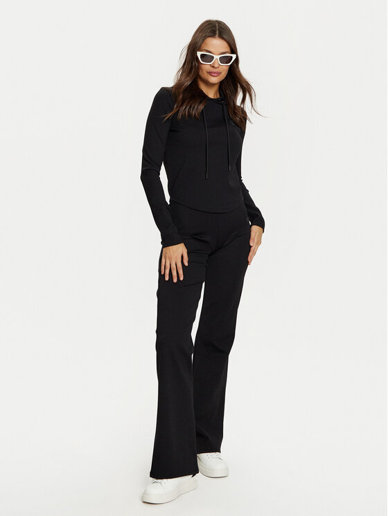 Guess Guess Μπλούζα V5RQ06 KCLH0 Μαύρο Regular Fit