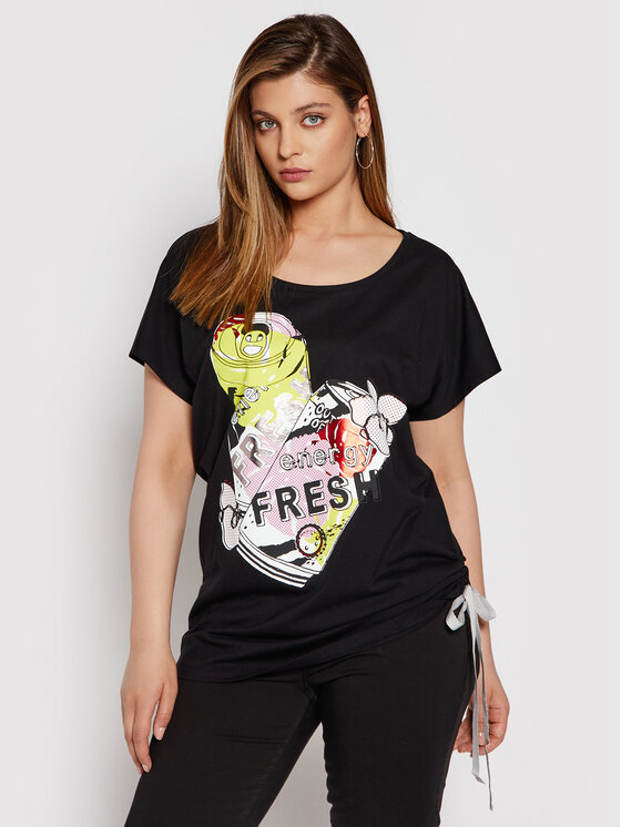 Persona by Marina Rinaldi Persona by Marina Rinaldi T-shirt 1972059 Crna Regular Fit