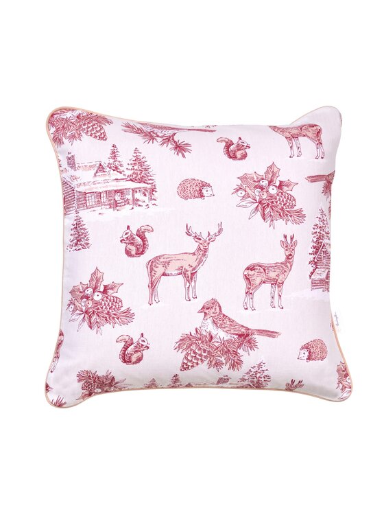 Roseberry Home Roseberry Home Poszewka dekoracyjna Toile de Jouy Red Forest Czerwony