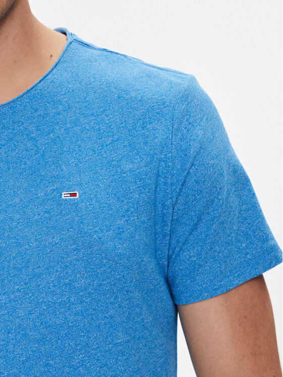 Tommy Jeans Tommy Jeans Tričko Jaspe DM0DM09586 Modrá Slim Fit