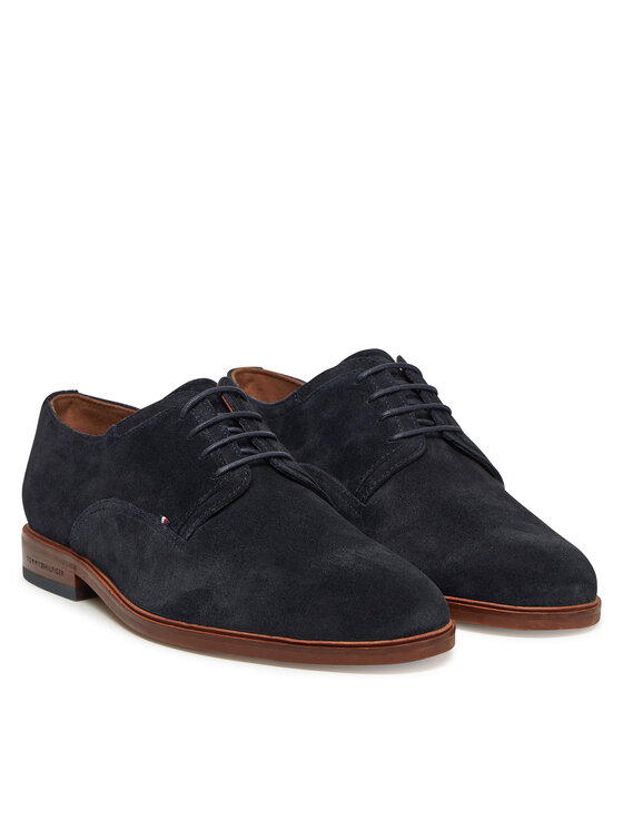 Tommy Hilfiger Tommy Hilfiger Halbschuhe Hilfiger Thunit Suede Shoe FM0FM05377 Dunkelblau