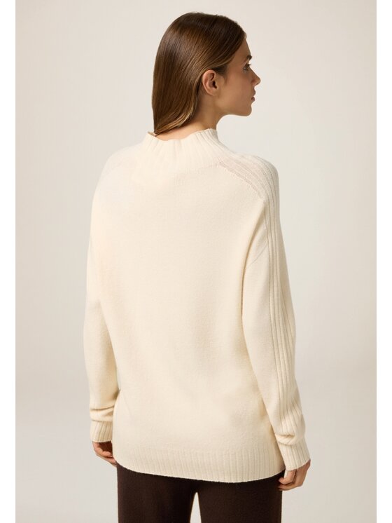 Oltre Oltre Maglione M052E002038N002 Bianco Over Fit