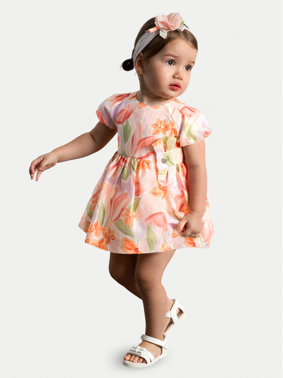 Mayoral Mayoral Ljetna haljina 1909 Narančasta Regular Fit