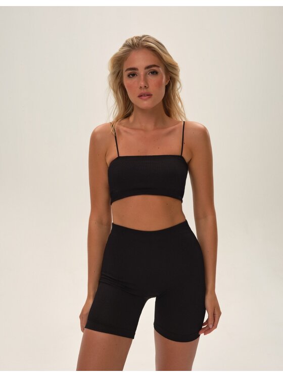 Esotiq Esotiq Szorty materiałowe 42039 Czarny Regular Fit