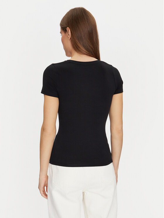 Guess Guess Marškinėliai O5RI02 KBBU1 Juoda Regular Fit