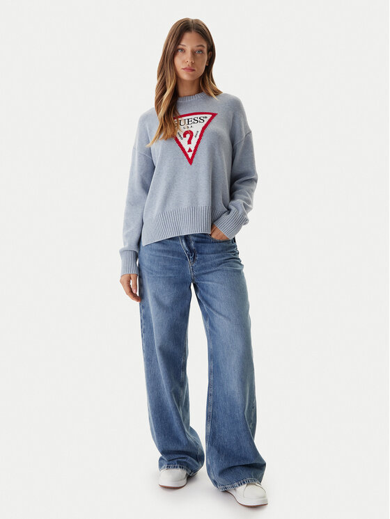 Guess Jeans Guess Jeans Pullover W4BR12 Z3HM1 Blau Relaxed Fit