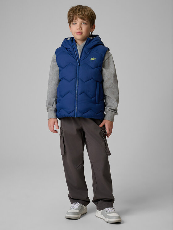 4F 4F Kamizelka OUTERWEAR Granatowy Regular Fit