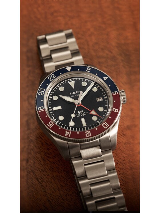 Timex Timex Zegarek TW2Y60600 Srebrny