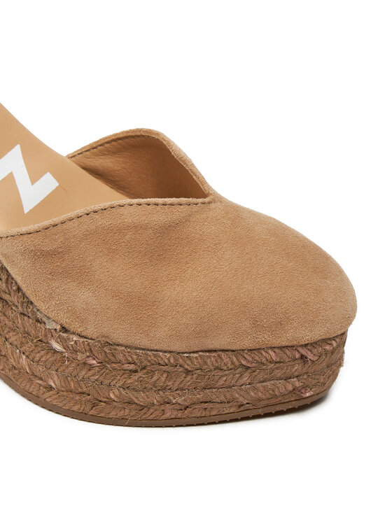 Manebi Manebi Espadrile Hamptons Heart-Shaped Wedge Espadrilles W 1.6 WH Bej
