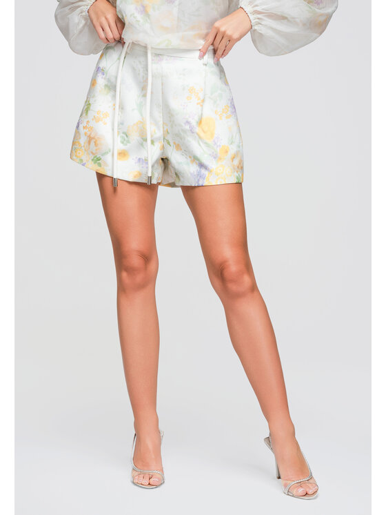 Ombre Ombre Szorty materiałowe OW-ST-E0026 Żółty Relaxed Fit