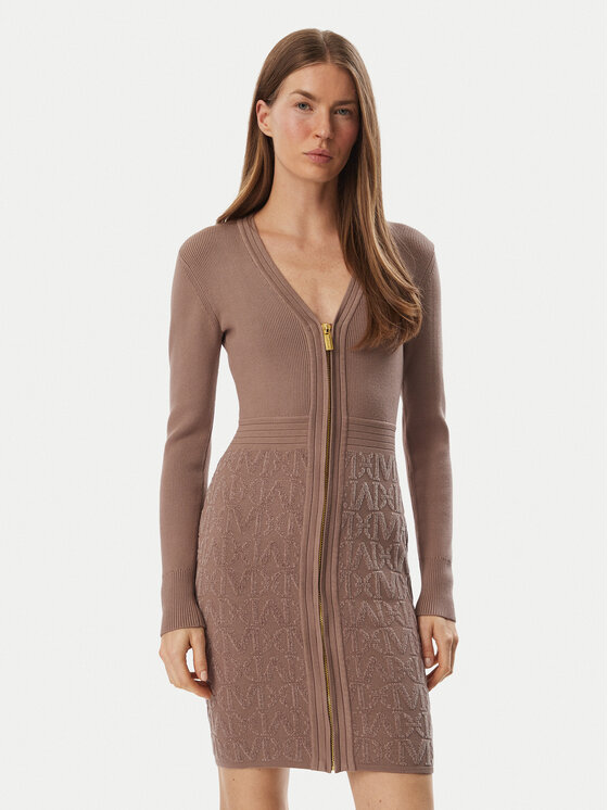 Marciano Guess Marciano Guess Rochie tricotată G6BK09 Z1547 Bej închis Regular Fit