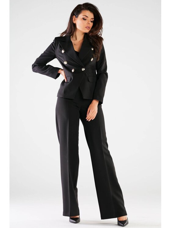 Awama Awama Dámské kalhoty A442 Černá Basic Fit
