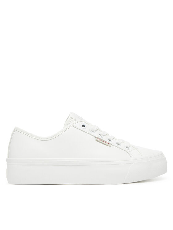 Calvin Klein Jeans Calvin Klein Jeans Sneakersy Vulc Flatform Lth YW0YW01886 Biały