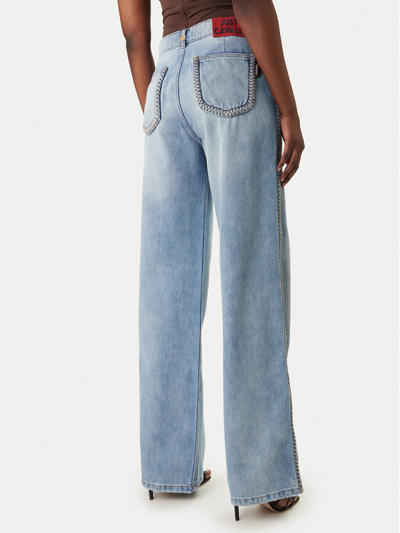 Just Cavalli Just Cavalli Džinsai 80PAB5T3 CDWCD Mėlyna Straight Fit