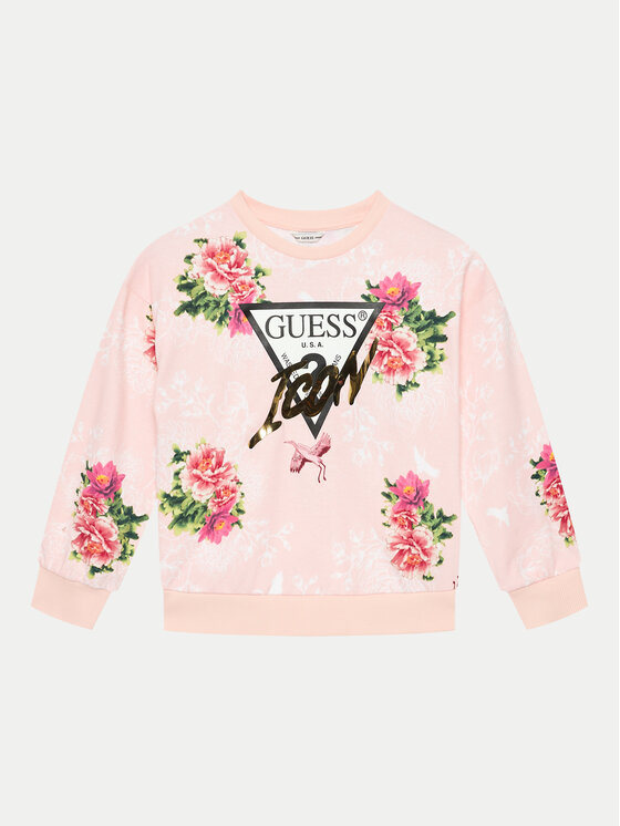 Guess Mikina J4YQ02 KA6R3 Ružová Regular Fit