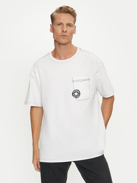Converse Tričko Sketch 10027256-A04 Biela Standard Fit