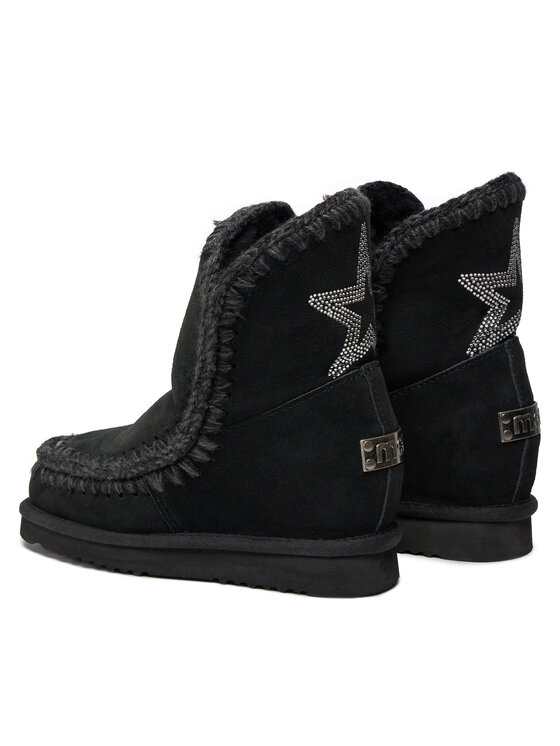Mou Mou Škornji za sneg Inner Wedge FW121049A Črna