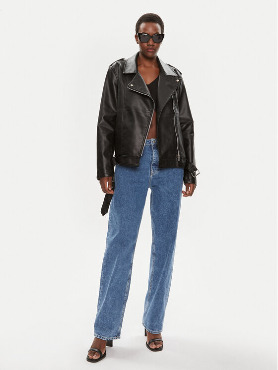 Brave Soul Brave Soul Giacca in similpelle LJK-CONEY Nero Straight Fit
