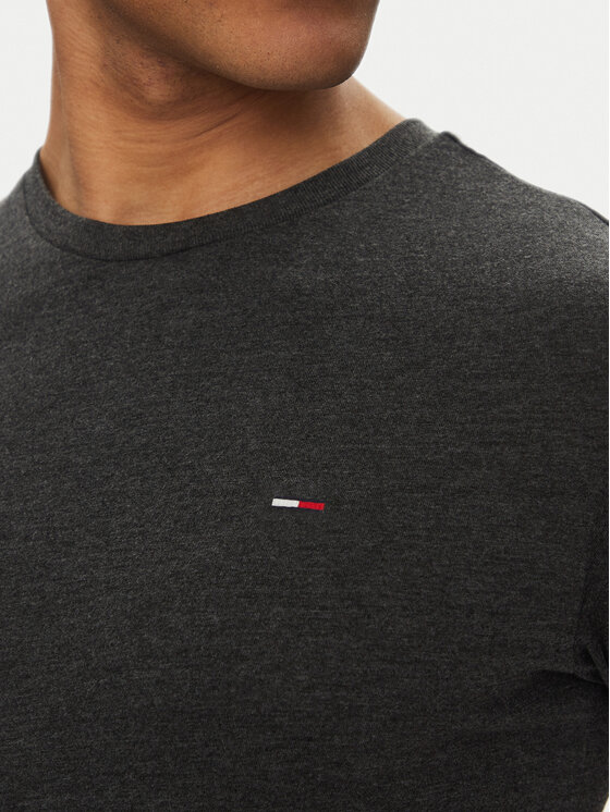 Tommy Jeans Tommy Jeans T-Shirt Jaspe DM0DM20363 Czarny Slim Fit