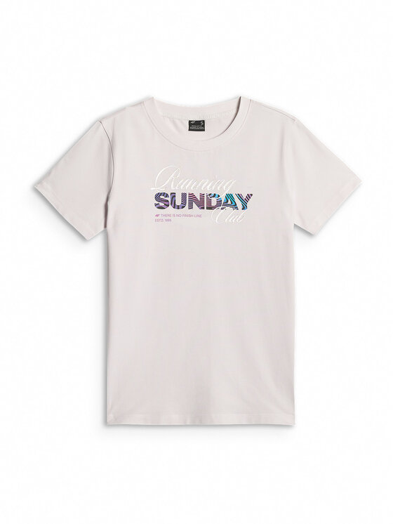 4F 4F T-Shirt AFTERLIGHT Biały Regular Fit