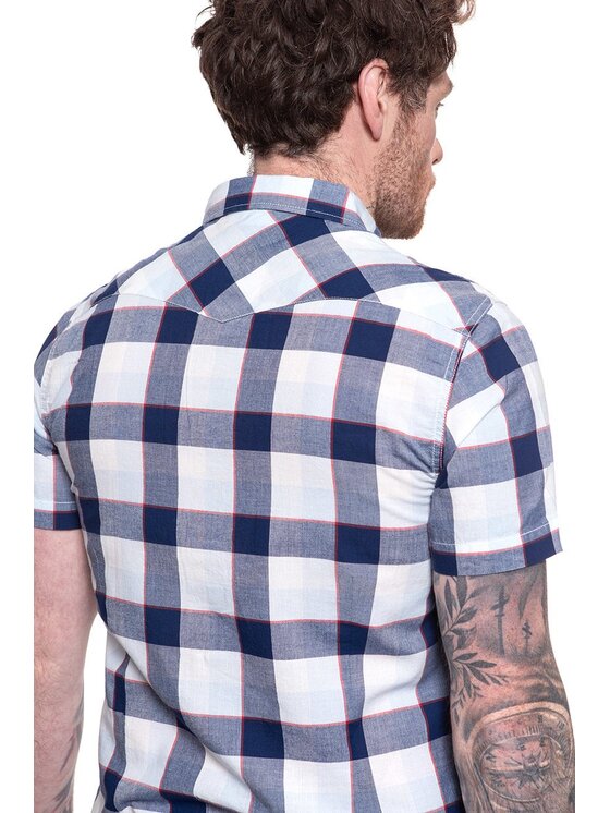 Lee Lee Koszula SS WESTERN Biały Slim Fit