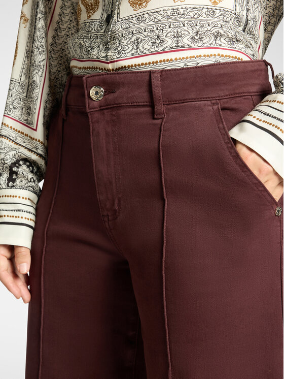 Elena Mirò Elena Mirò Pantaloni di tessuto P701G000438N039 Bordeaux Flare Fit