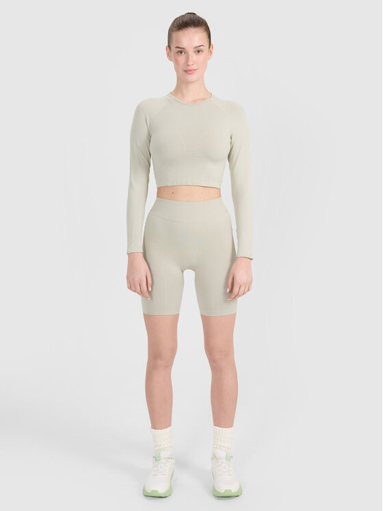 4F 4F Koszulka techniczna TRAINING SEAMLESS Beżowy Compression Fit