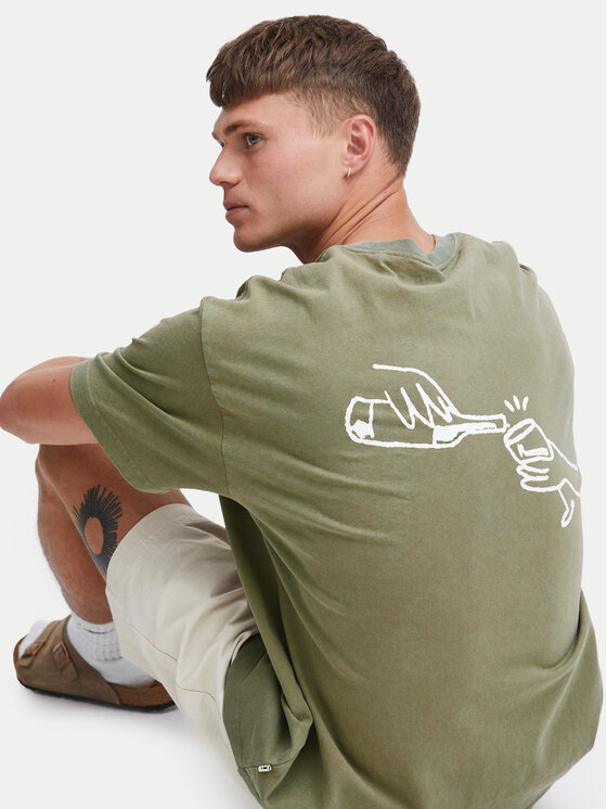 Solid Solid T-shirt Ismail 21108240 Verde Regular Fit