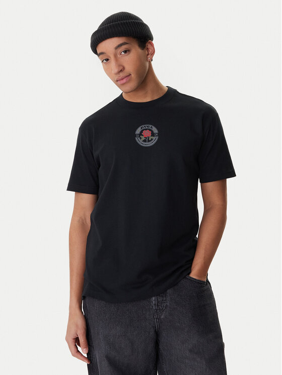 RVCA RVCA T-särk Roses Poster EVYZT00281 Must Regular Fit