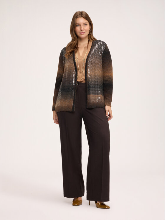 Fiorella Rubino Fiorella Rubino Cardigan M465L008732N022 Marrone Regular Fit
