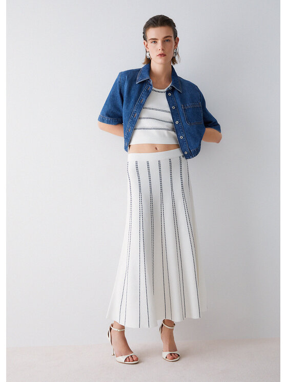 Liu Jo Liu Jo Spódnica midi WA6148MA81R03A83 Fioletowy Regular Fit