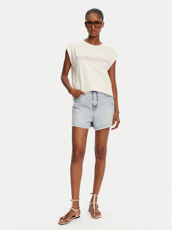 Patrizia Pepe Patrizia Pepe T-krekls 2M4418/J295-B823 Bēšs Regular Fit
