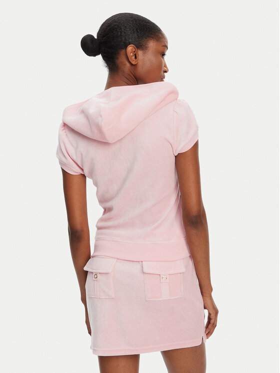 Juicy Couture Juicy Couture Bluza Heritage JCGAS125021 Różowy Slim Fit