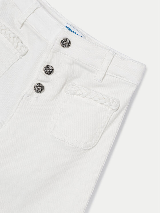 Mayoral Mayoral Jeans hlače 3528 Écru Wide Fit