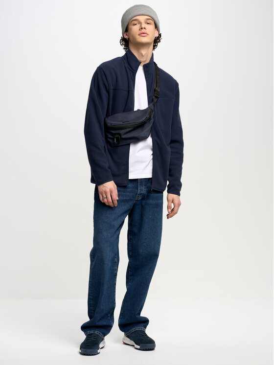 BIG STAR BIG STAR Bluza MALKOM_403_170 Granatowy Basic Fit