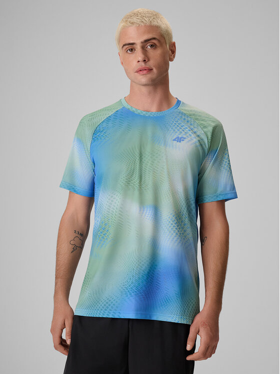 4F 4F Koszulka techniczna SERVE & SMASH Zielony Regular Fit