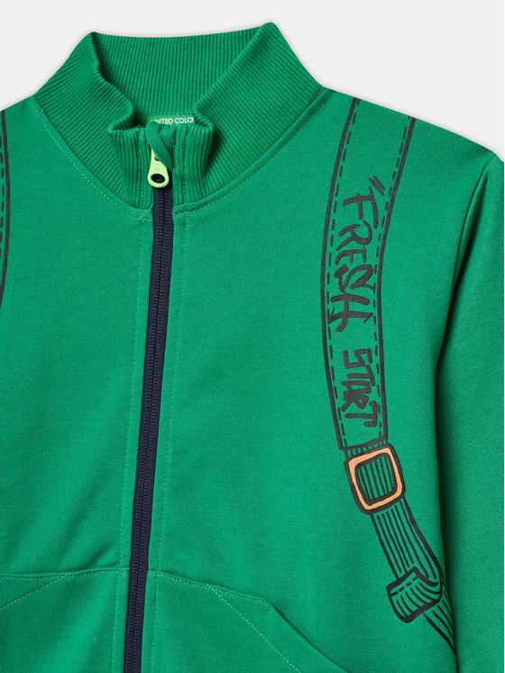 United Colors Of Benetton United Colors Of Benetton Majica dugih rukava 330SG5038 Zelena Regular Fit