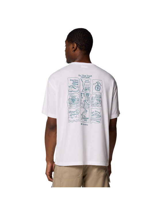Columbia Columbia T-shirt Columbia Cedar Trail Back Graphic Tee Bianco Regular Fit