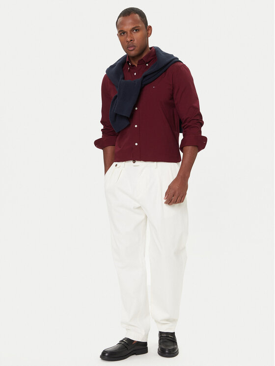 Tommy Hilfiger Tommy Hilfiger Košile MW0MW37550 Bordó Regular Fit
