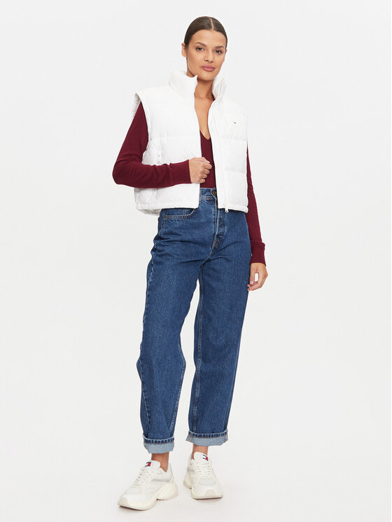 Tommy Jeans Tommy Jeans Αμάνικο Μπουφάν Essential DW0DW19696 Λευκό Regular Fit